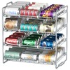 Sulishang 4 Tiers Stackable Can Rack Organizer, Wear-resistant Upgrade Beverage