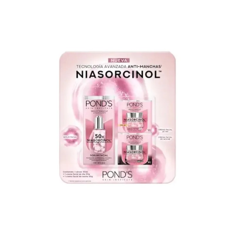 Kit Tratamiento Facial Ponds Antimanchas Niasorcinol 4pzas