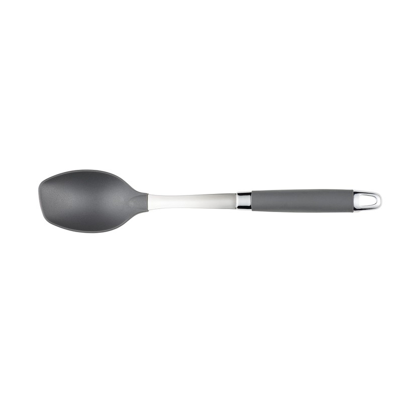 Anolon SureGrip Tools and Gadgets Solid Spoon, 13-1/4", Gray