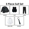 Spring Notion Big Boys' Modern Fit Black Suit Set 4T