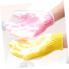 FOMIYES 2pcs Exfoliating Bath Gloves Nylon Shower Scrub Gloves for Body Care Easy Men Women and Boy Girl for Soap and Shower Gels