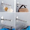KRISFD Stainless Steel Coat Hook, Wall Clothes Rack, Foldable Towel