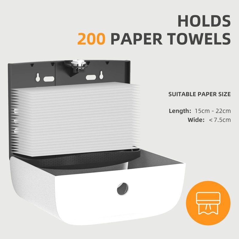 Bertreno Commercial Paper Towel Dispenser Wall Mount Paper Towel Holder