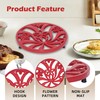 MINLUFUL Vintage Cast Iron Trivet, Heat-Resistant Metal Trivet for Hot
