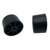 Rubber Door Stops/Wall Protectors with Screws (Large (33mm) Black)