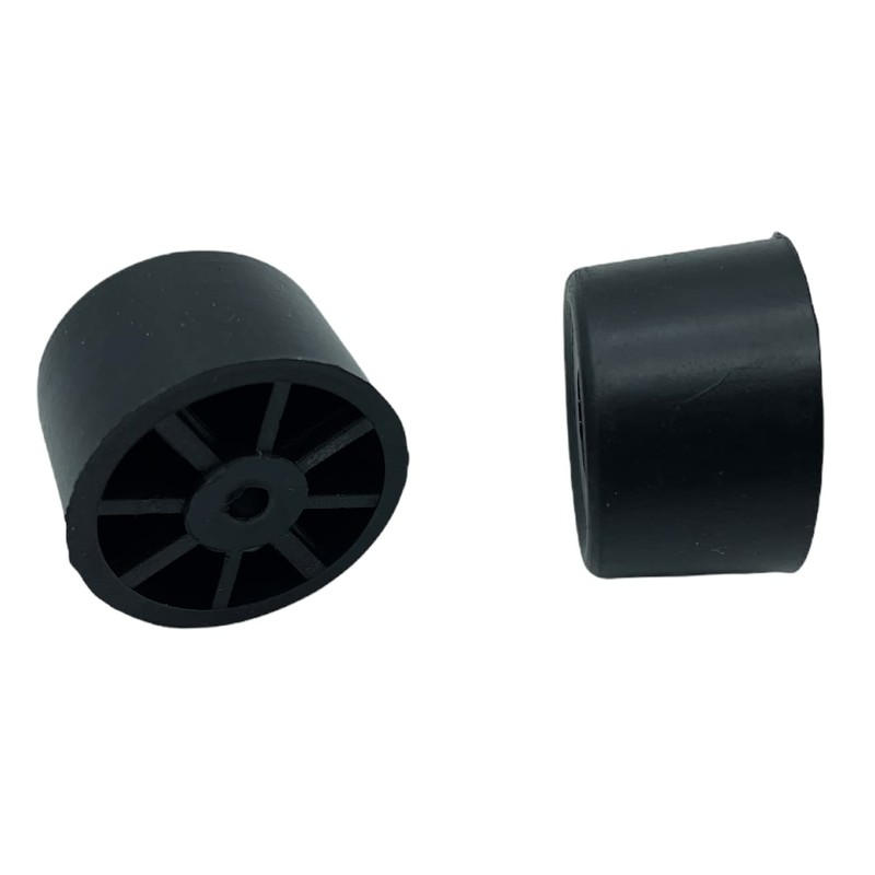 Rubber Door Stops/Wall Protectors with Screws (Large (33mm) Black)