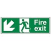 V Safety Fire Exit - Fire Exit Arrow Down Left
