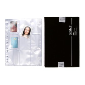 SIGNZ Collector's Wallet DIN A4, 9 Pieces (9 Pockets of 67 x 92 mm), Pack of 30, Extra Strong 110 my, Crystal Clear, CO2 Neutral, Made in Germany