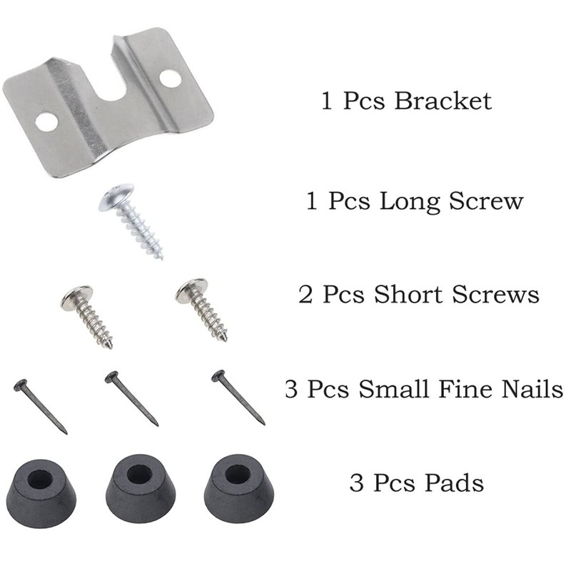 Silver Mounting Bracket Kit Screws Darts Boards for Wall Hanging