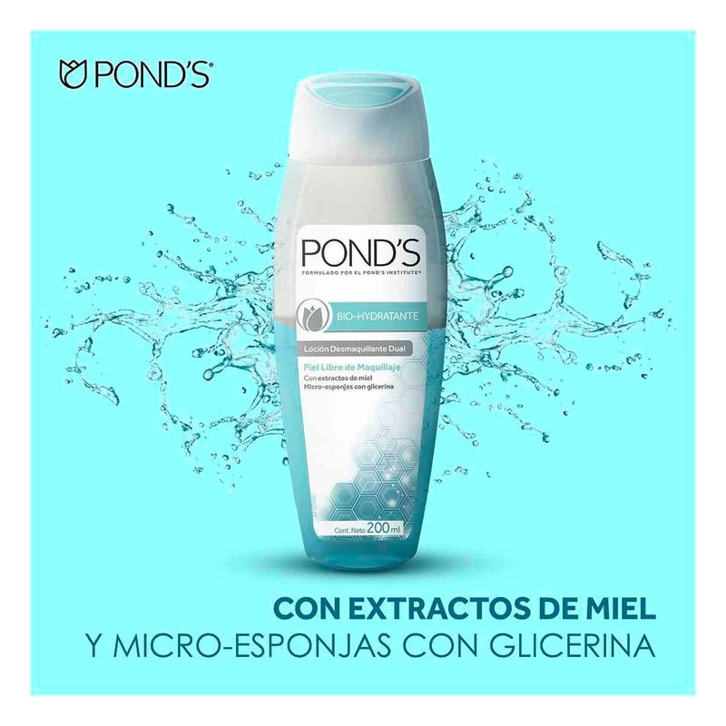 Loción Desmaquillante Dual Pond's Bio-Hydratante 200ml