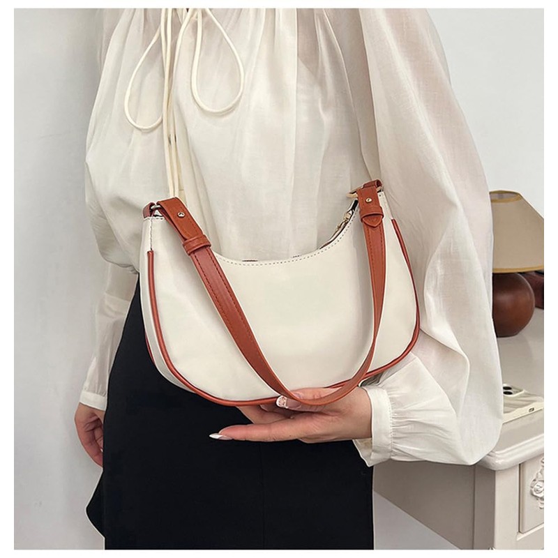 Small Crescent Shoulder Bags for Women, Cute Handbag Mini Clutch