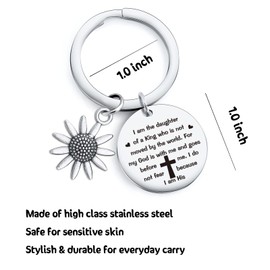 NOTHERS RSZOTW Daughter Jewelry Religiou Jewelry Wife Keychain Christian Gift Faith Religiou Keychain Mother Gift Niece Gift Sister Keychain Christian Jewelry Goddaughter Keychain