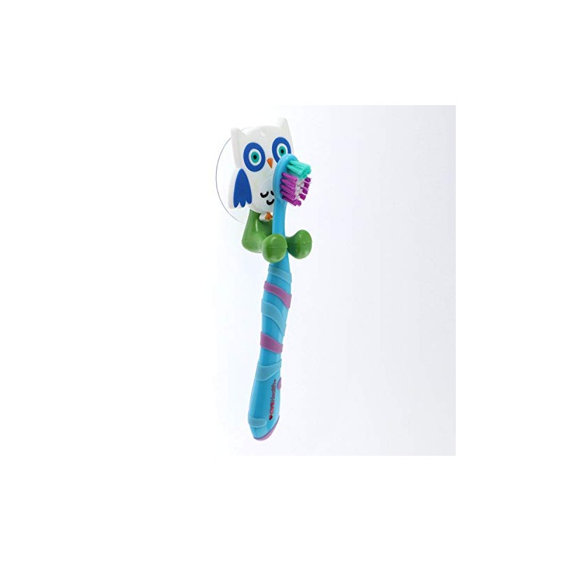 SandT Collection Owl Suction Toothbrush Holder for Mirror Wall -