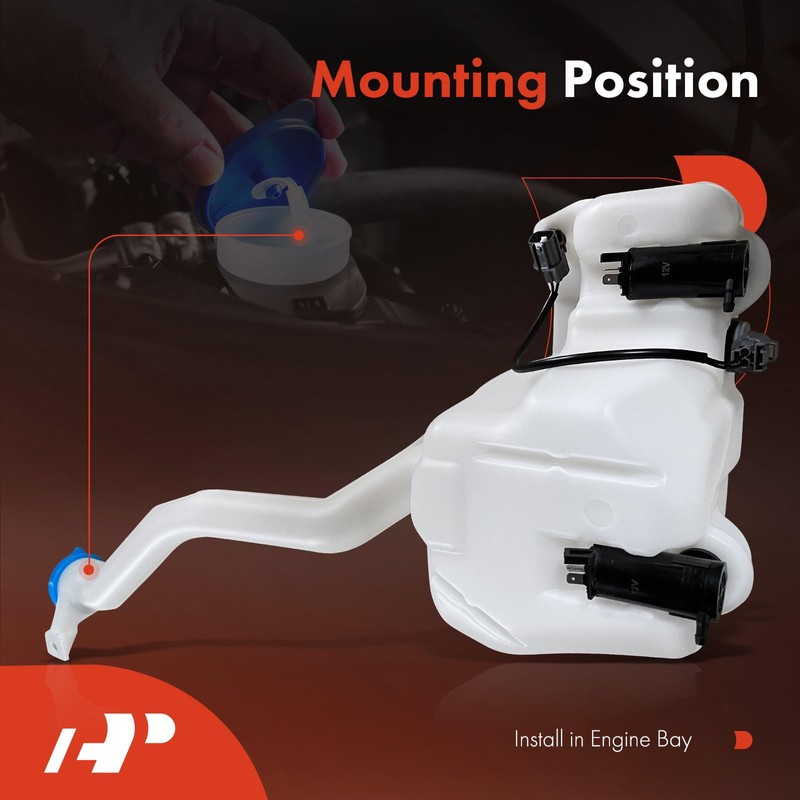 A-Premium Windshield Washer Reservoir Tank Assembly Compatible with Acura MDX