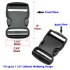 2 Set 38mm/1.5inch Rucksack Clips Buckles Clips Tri-Glide Slides Flat