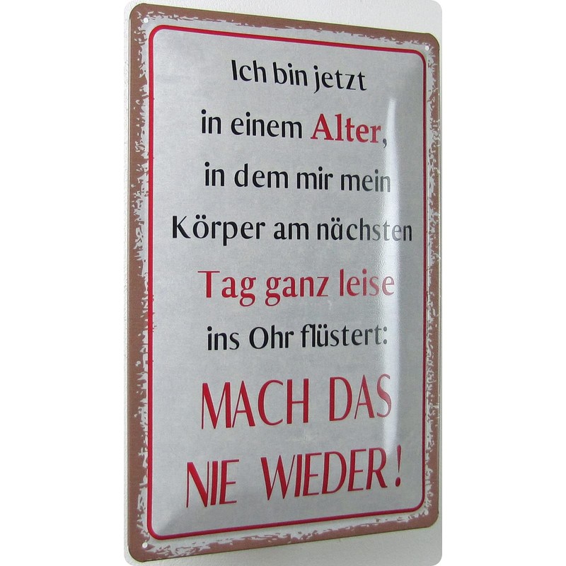 Ontrada Tin Sign 20 x 30 cm Curved "Ich Bin
