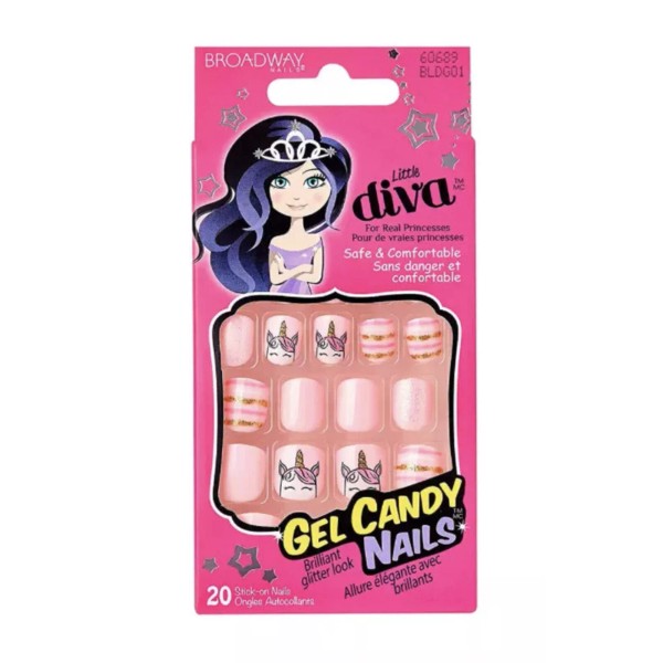 Broadway Nails Little Diva Gel Candy Nails - 20 Ct