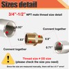 Brass 3/4” x 1/2” NPT Male Threaded Reducing Nipple Pipe
