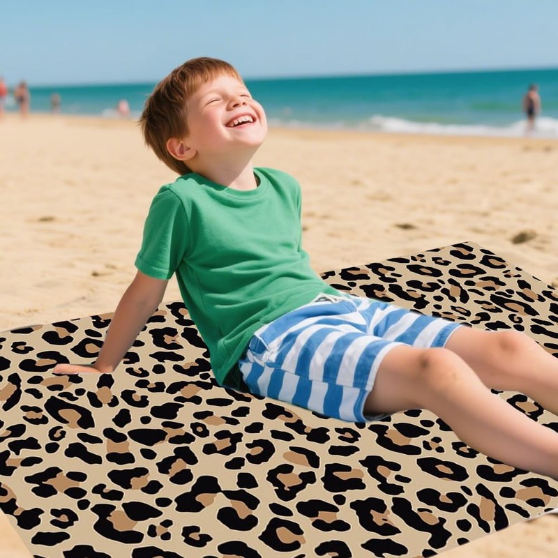 Leopard Print Towels, Beach Towel, Pool Towels, Large Beach Towels