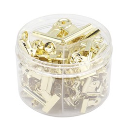 Gold Bull Hinge Clip Assorted Sizes Set (Small Medium Large) Binder Paper Clips Clamps for Tags Bags, Office and Home Kitchen