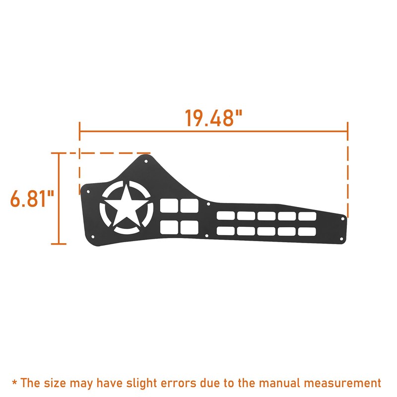 Hooke Road Tacoma Center Console MOLLE Storage Panel Compatible with