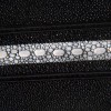 White Diamonds Black Stingray Wallet Real Bi-fold Card Slots ID