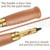 JKCrafts Japanese Screw Punch Tool - Brown Wood Handle Belt
