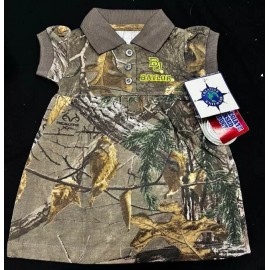 Creative Knitwear Inc. Baylor Bears Newborn Baby Girl Camouflage Polo Dress 3-6 Months New