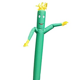 Green Dancing Fly Guy | 12' Foot Tall x 12" Inch Diameter | Fun Wacky Waving Inflatable Arm Flailing Tube Man | for Advertising, Promotion, and Entertainment (Requires Blower - NOT Included)