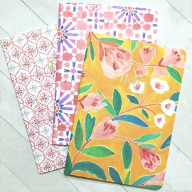 Anthropologie Quincy Notebook Set 3 Lined Journal Designer Rosie Harbottle 8.5"