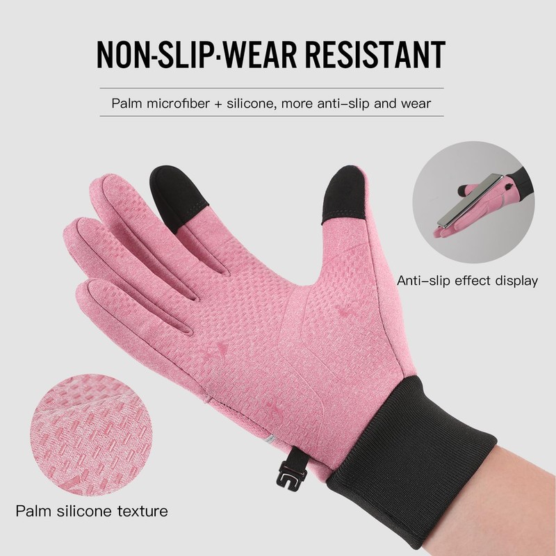 KynciLOR Womens Winter Gloves Mens Thermal Gloves with Touchscreen Fingers
