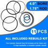 Hydraulic Log Splitter Cylinder Rebuild Seal Kit Suitable for 4.0"