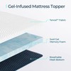 LINSY LIVING 2 Inch Gel-Infused Memory Foam Mattress Topper, California