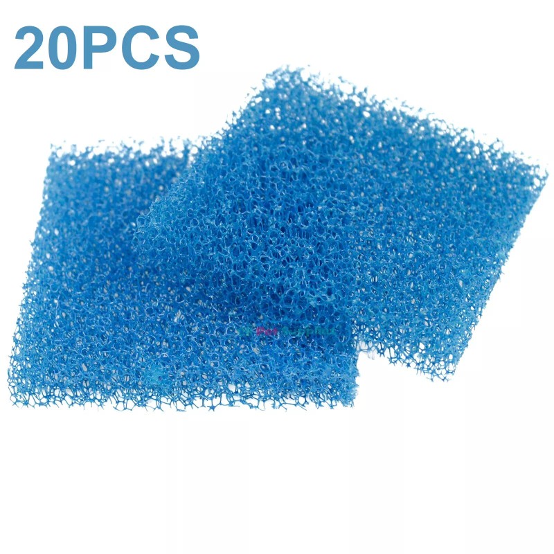 AQUANEAT 20pcs Aquarium Filter Bio Sponge Foam and Floss Pads