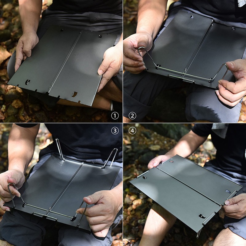 Small Folding Table Aluminium Alloy Lightweight Portable Picnic Table with