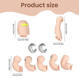 HAINLOGWANG Shoe Decoration Toes, 9 Pieces Toe Shoe Accessories, Charms Shoes Funny Toe Shoe Set, Funny Toe Shoe Charms Set, Cute Toe Clog Shoe Decorations for Women and Girls, Unit size, Plastic, No