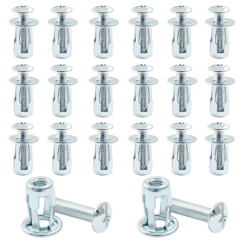 Waziaqoc 20Pcs M6 x 25 Hollow Door Anchor, Petal Expansion