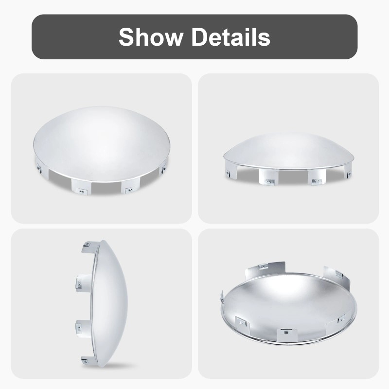 Chrome Hub Cap Covers for Semi Truck 8.9" Hub Caps,
