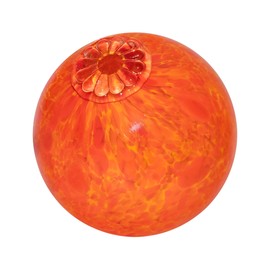Totally Blown Glassworks Pond Float. Handmade Blown Glass, Garden Gazing Ball, Table Centerpiece, Assorted sizes available. Home and Patio Decor. Artist Dehanna Jones. Seattle, WA. (Orange)