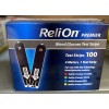 Relion Premier 100pz Tiras De Prueba De Glucosa Color Negro