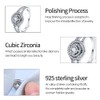 KUNSIR 925 Sterling Silver Rings for Women, Love Knot Rings,