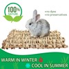 COTELEEC 2 PCS Rabbit Grass Mats, Natural Straw Hay Woven