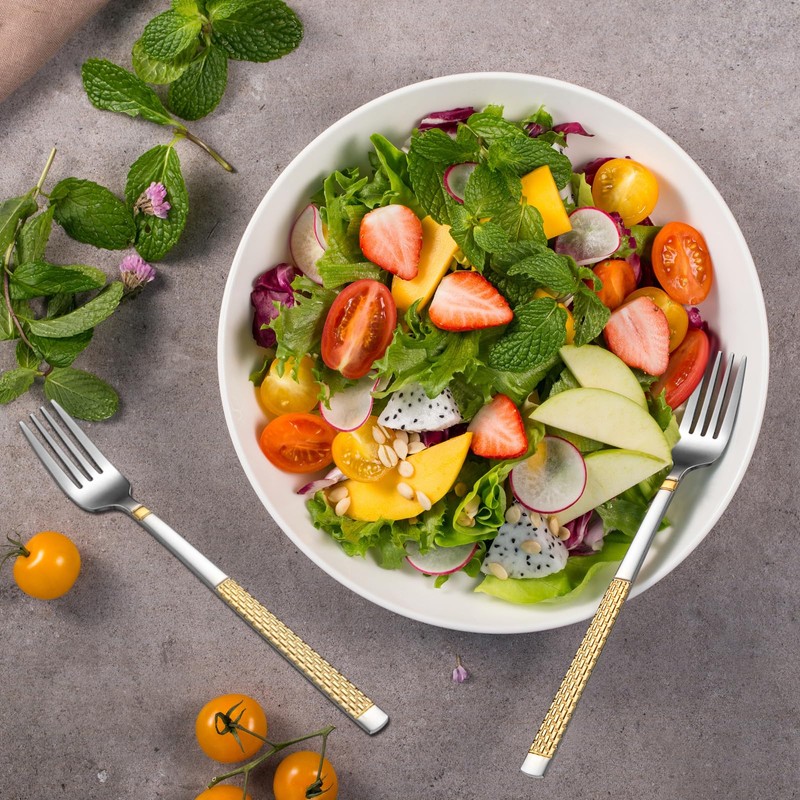 Dinner Forks Set of 4 Stainless Steel Salad Forks Silverware