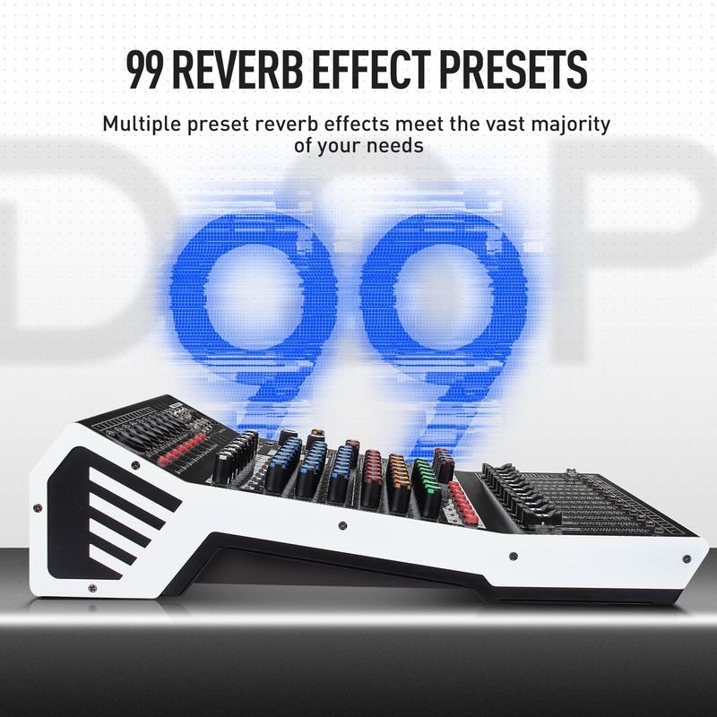 FULODE 8-Channel Professional Audio Mixer Sound Board Console 99 Bit