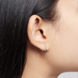 Boma Jewelry Sterling Silver Round Huggie Hoop Earrings