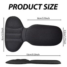 4 PCS Heel Cushion Pads, Heel Grips for Ladies Shoes Adjustable Fit for Men and Women, Perfect for High Heels, Flats, and Boots (Black)