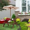 Pemberly Row Outdoor Picnic Table Bench with Folding Umbrella 4