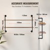 Happybuy Industrial Pipe Shelf, 2 Tier 49x 10.24in, Wall-Mount, Rustic,