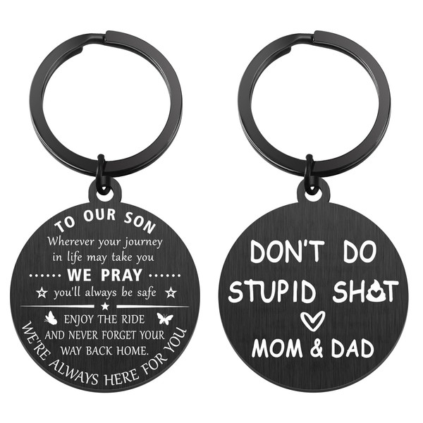 Jvvsci Inspirational Gift for Teenage Son Encouragement Keychain from Dad