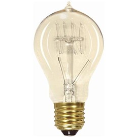 Satco S2419 240 Lumens A19 Incandescent Medium Base Soft White 2700K Vintage Quad Loop Coil Design Light Bulb, Dimmable